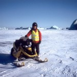Paul Ramsden with snowmobile. James Bond 007, Die Another Day.